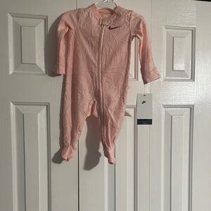 Nike Light Pink Kids Footie One Piece